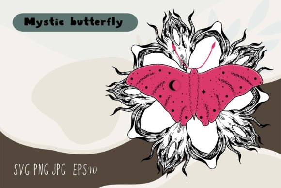Dark Butterfly Embroidery Design