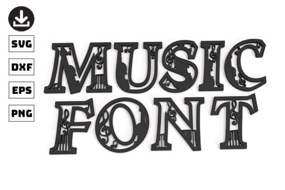 MUSIC ALPHABET Cut File from a to Z SVG