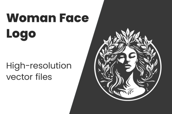 Portrait of a Woman Vector Logo Design Graphics