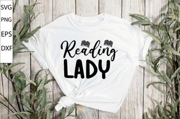 Reading Lady SVG: Graphics for Crafts and Digital Selling