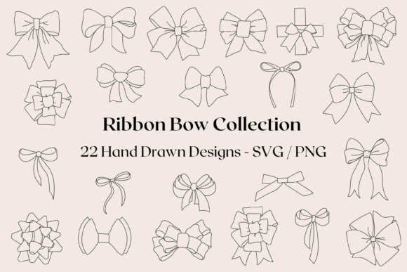Ribbon Bow Collection: A Versatile Graphic Design Asset for Crafters
