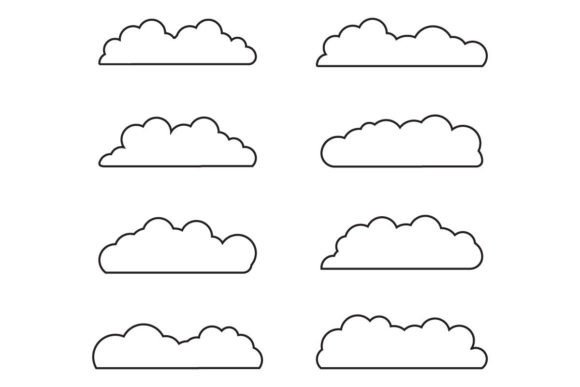 Sky Clouds Weather Icon Vector: A Versatile Graphic Design Asset for Crafts and Marketing