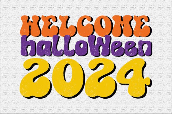 Welcome HalloWeen 2024 Retro Design